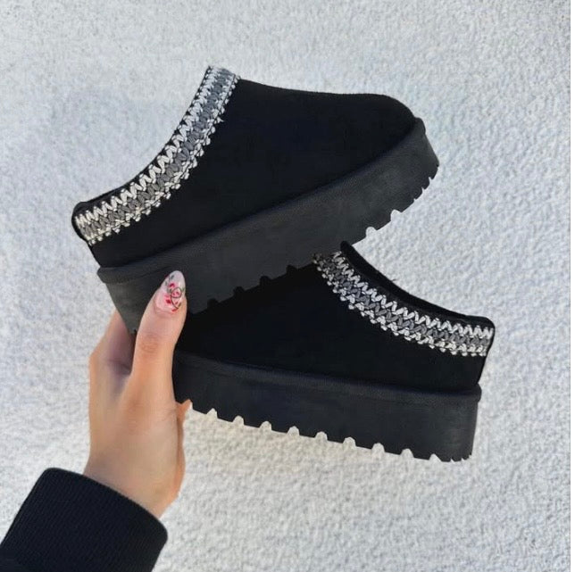 Black slippers