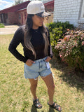 Light Wash Denim Shorts